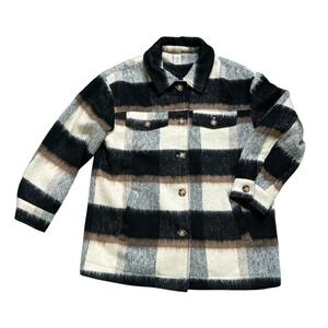 Wonderly Shacket Button Front Jacket Shirt Womens‎ Small Warm Wool Blend NWOT